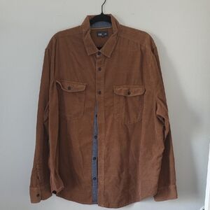 Jeremiah Brown Corduroy Long Sleeve Button Up Shirt